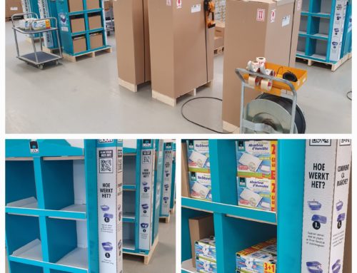 Bouwen van displays voor verkoop van producten
